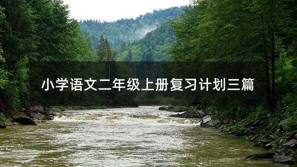 小学语文二年级上册复习计划三篇
