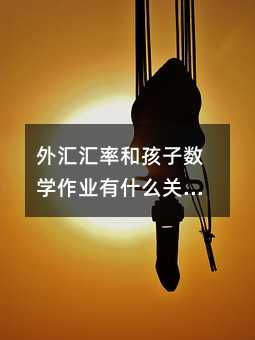 外汇汇率和孩子数学作业有什么关系?家长别被术语吓住