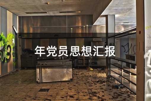 年党员思想汇报