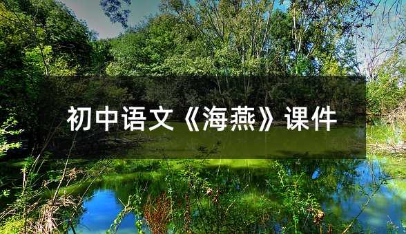 初中语文《海燕》课件