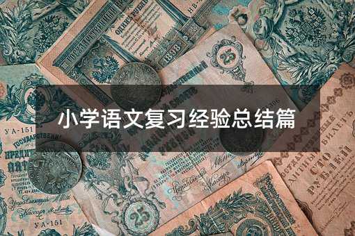 小学语文复习经验总结篇