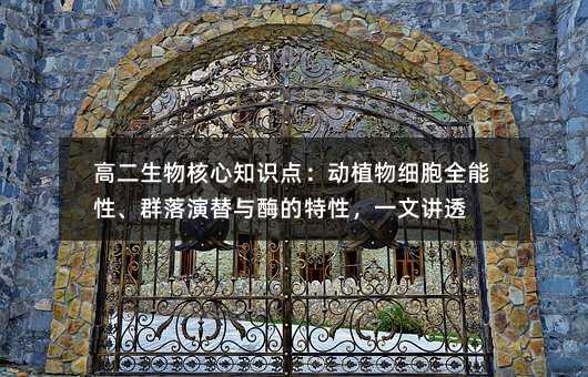 高二生物核心知识点:动植物细胞全能性、群落演替与酶的特性,一文讲透