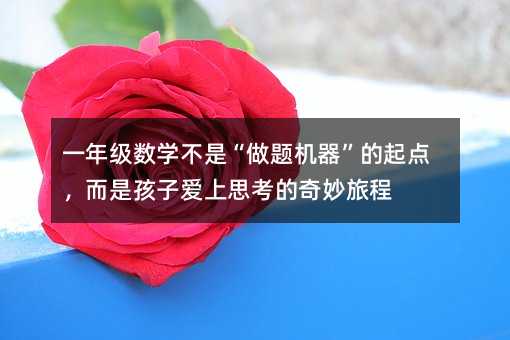 一年级数学不是“做题机器”的起点,而是孩子爱上思考的奇妙旅程
