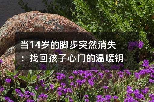 当14岁的脚步突然消失:找回孩子心门的温暖钥匙
