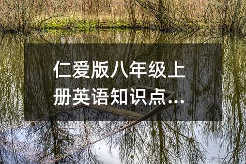 仁爱版八年级上册英语知识点归纳
