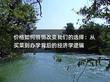 价格如何悄悄改变我们的选择:从买菜到办学背后的经济学逻辑