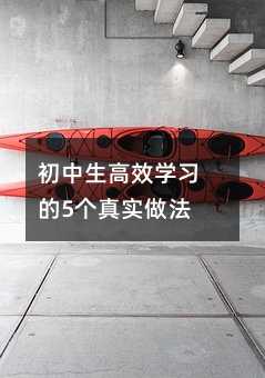 初中生高效学习的5个真实做法