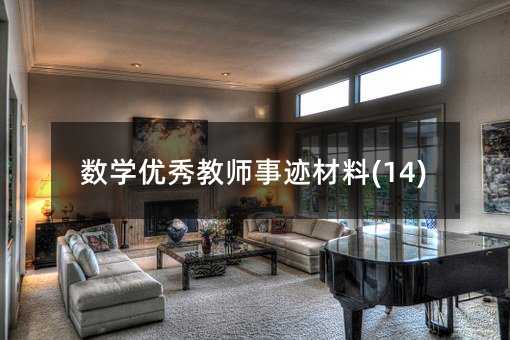 数学优秀教师事迹材料(14)