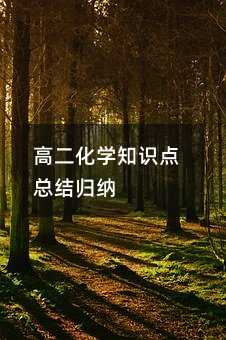 高二化学知识点总结归纳