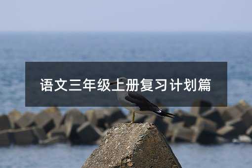语文三年级上册复习计划篇
