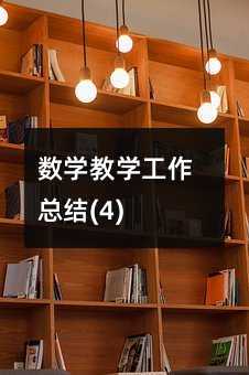 数学教学工作总结(4)