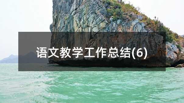 语文教学工作总结(6)