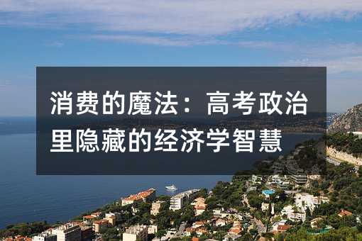 消费的魔法:高考政治里隐藏的经济学智慧