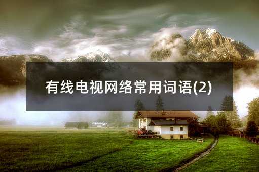有线电视网络常用词语(2)