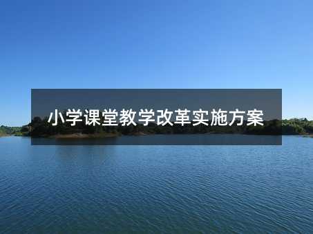 小学课堂教学改革实施方案
