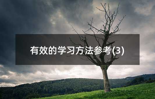 ��Ч��ѧϰ�����ο�(3)