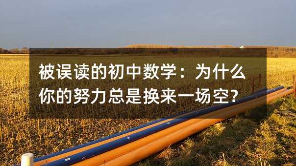被误读的初中数学:为什么你的努力总是换来一场空?
