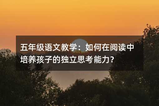 ���꼶���Ľ�ѧ��������Ķ����������ӵĶ���˼��������