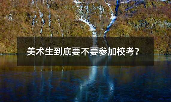 美术生到底要不要参加校考?