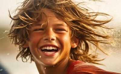 2、虽然耳边响着瀑布隆隆的声音,可我们见...